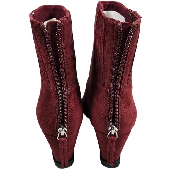 Dolce Vita Tippy Heeled Suede‎ Bootie Burgundy 7 NWT - Picture 6 of 12